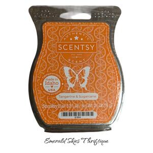 Scentsy tangerine and sugarcane wax melt bar. Free ship.